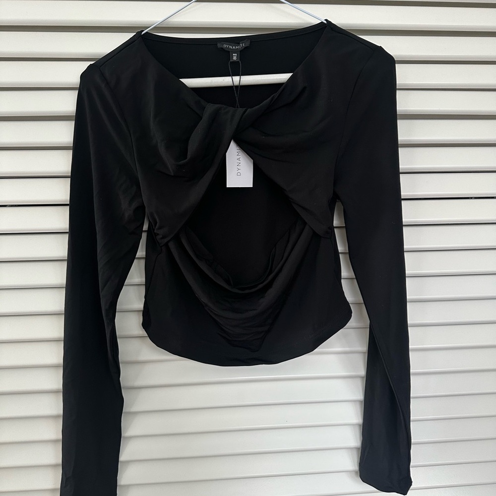Dynamite Black Cut-Out Front Top